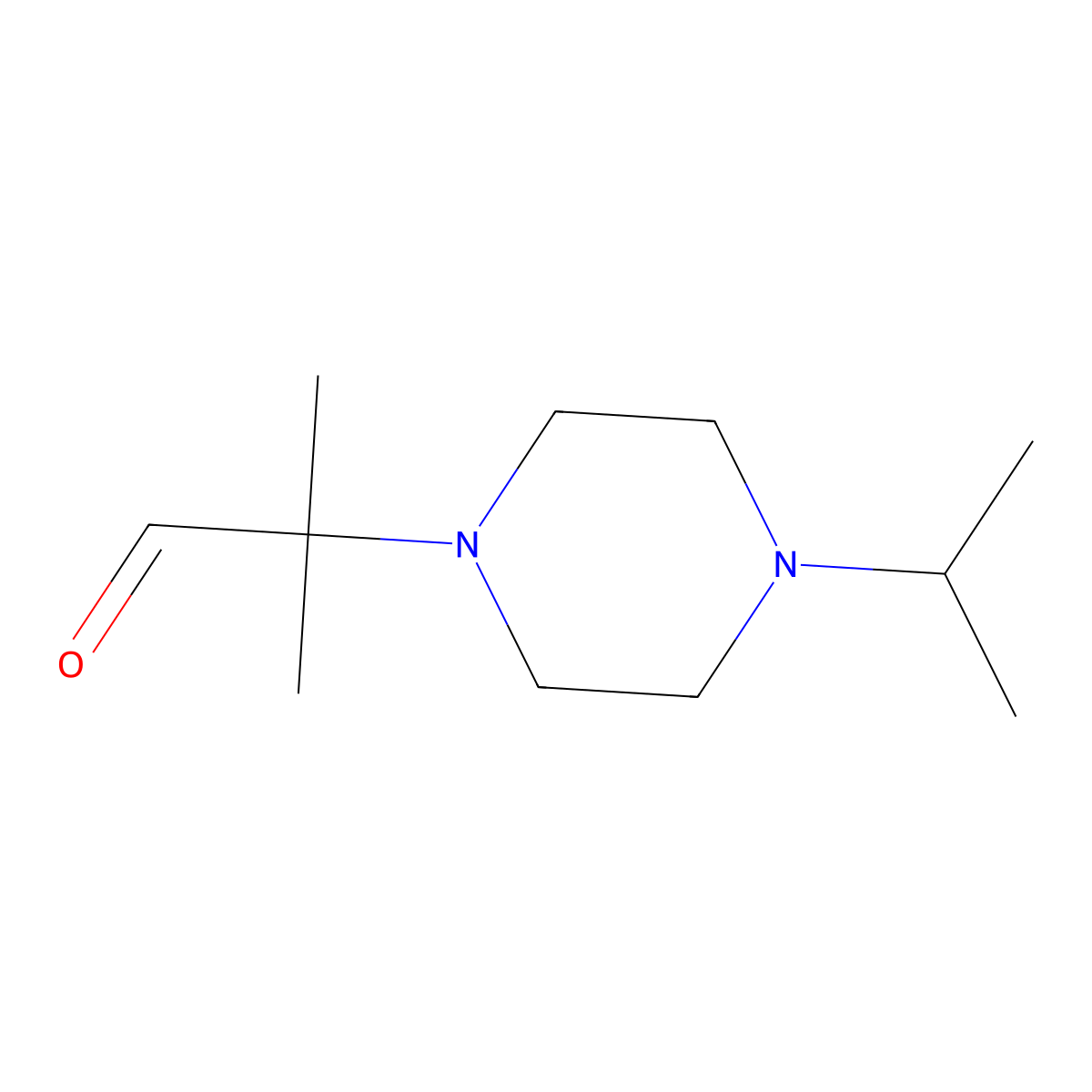 2-(4-Isopropylpiperazin-1-yl)-2-methylpropanal molecular structure, CAS 1788041-45-1