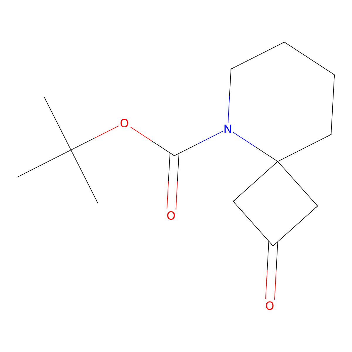 Tert-butyl 2-oxo-5-azaspiro(3.5)nonane-5-carboxylate molecular structure, CAS 1788041-51-9