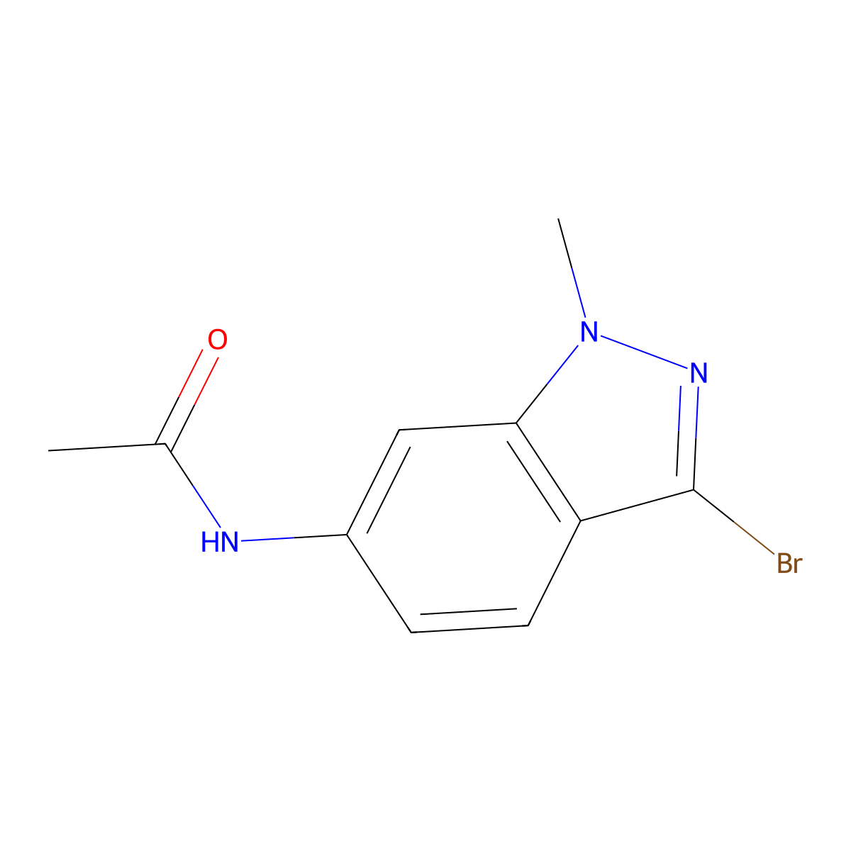 N-(3-Bromo-1-methyl-1H-indazol-6-yl)acetamide molecular structure, CAS 1788041-54-2