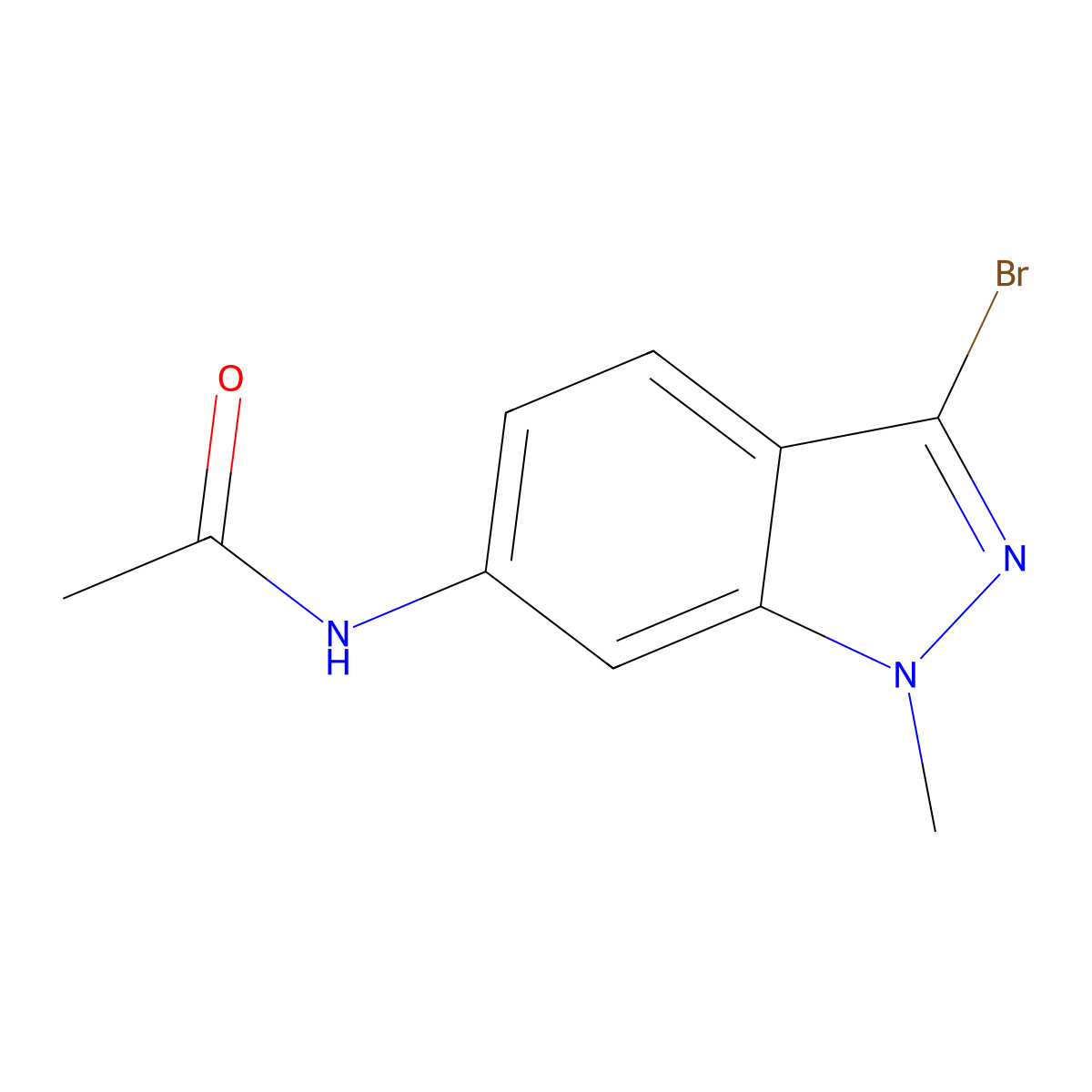 N-(3-Bromo-1-methyl-1H-indazol-6-yl)acetamide molecular structure, CAS 1788041-54-2