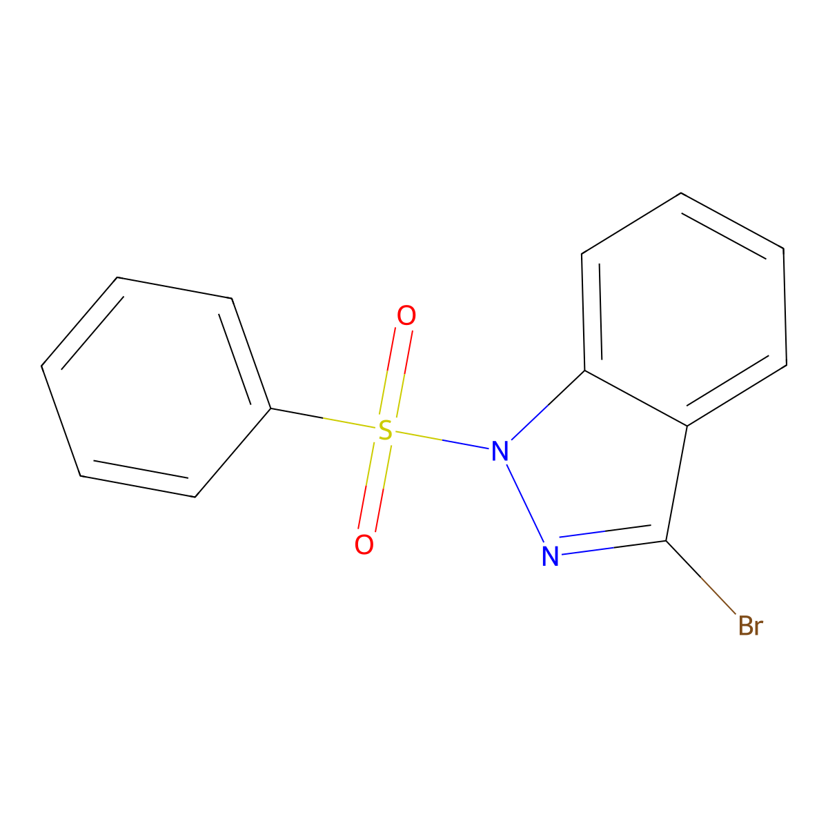 1-(Benzenesulfonyl)-3-bromo-1H-indazole molecular structure, CAS 1788041-55-3
