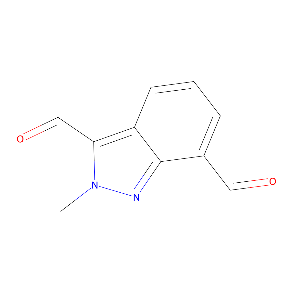2-Methyl-2H-indazole-3,7-dicarbaldehyde molecular structure, CAS 1788041-66-6
