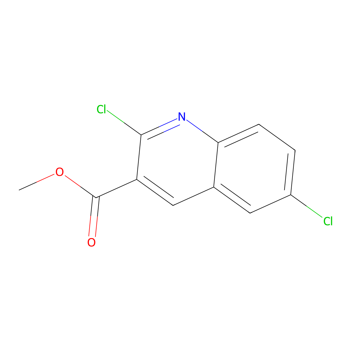 Methyl 2,6-dichloroquinoline-3-carboxylate molecular structure, CAS 1788042-65-8