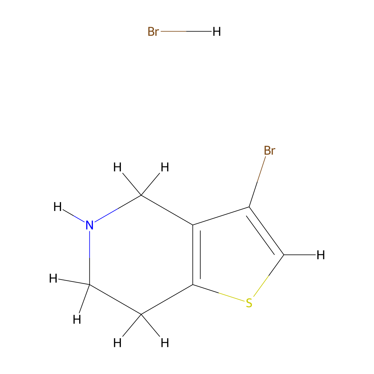 3-Bromo-4,5,6,7-tetrahydrothieno[3,2-c]pyridine hydrobromide molecular structure, CAS 1788044-16-5
