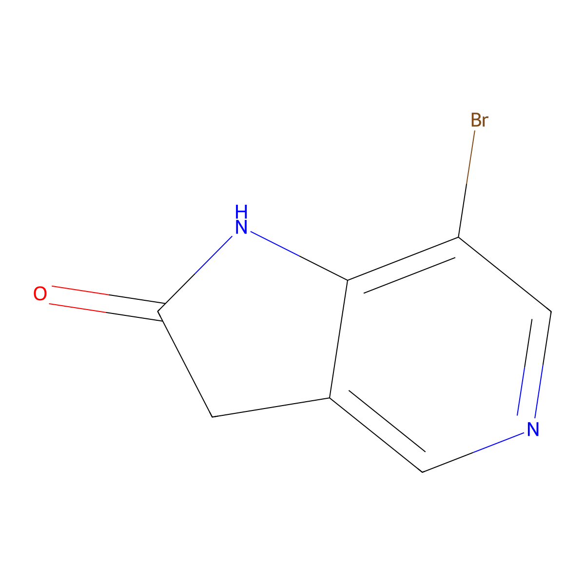 7-Bromo-1H-pyrrolo(3,2-c)pyridin-2(3H)-one molecular structure, CAS 1788054-65-8