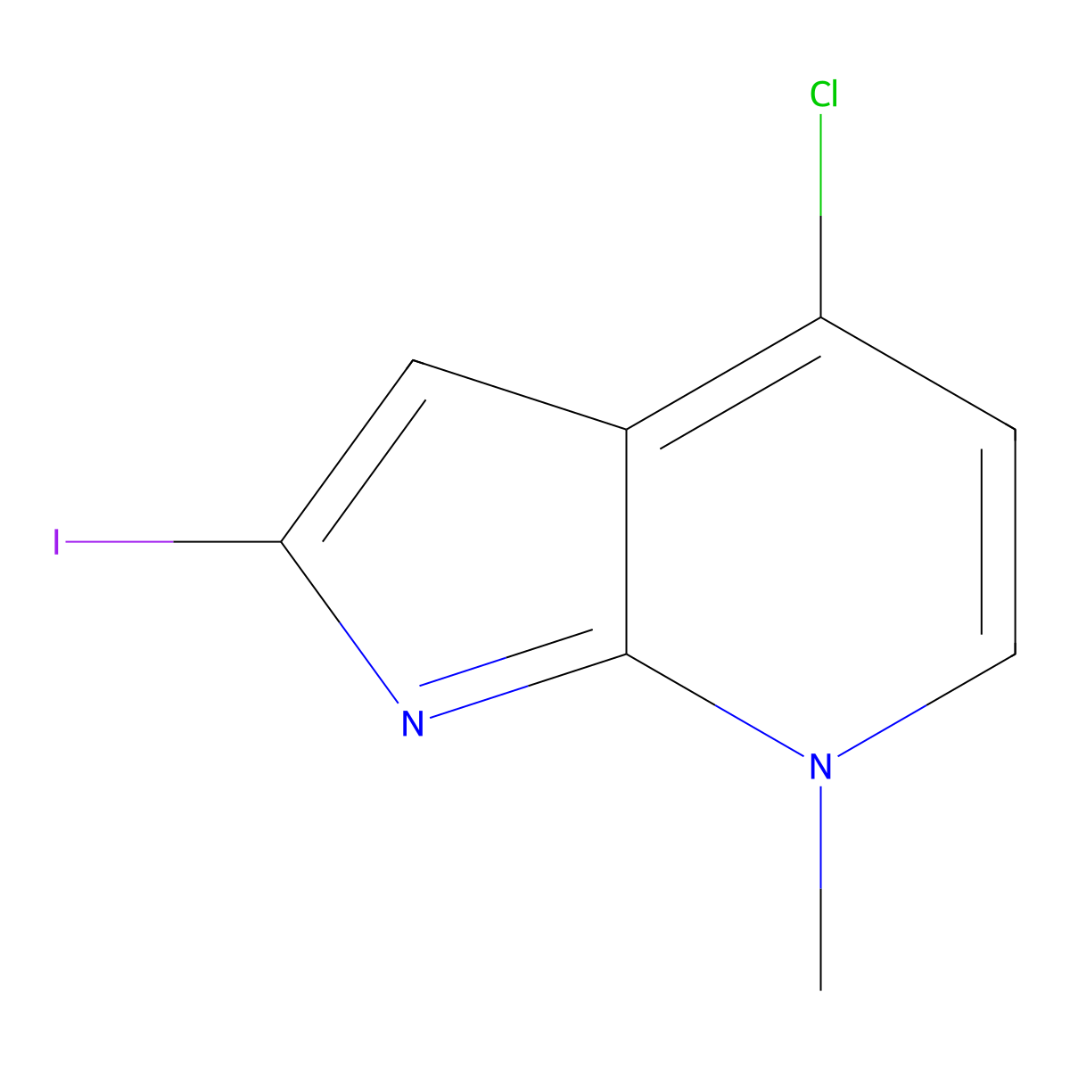 4-Chloro-2-iodo-7-methyl-7h-pyrrolo[2,3-b]pyridine molecular structure, CAS 1788054-66-9