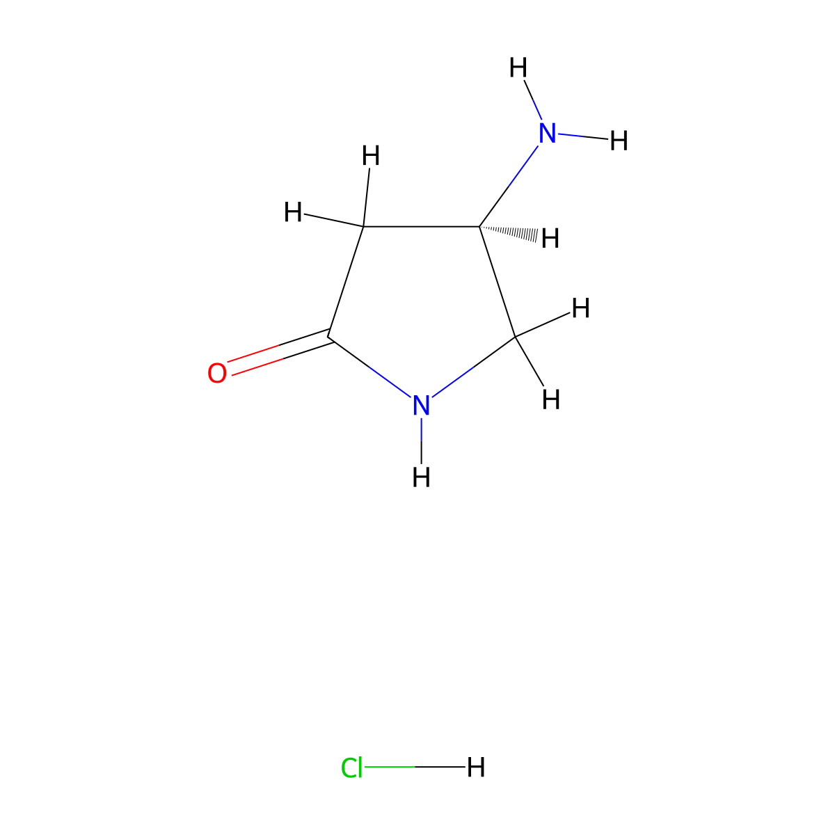 (R)-4-Aminopyrrolidin-2-one hydrochloride molecular structure, CAS 1788058-41-2