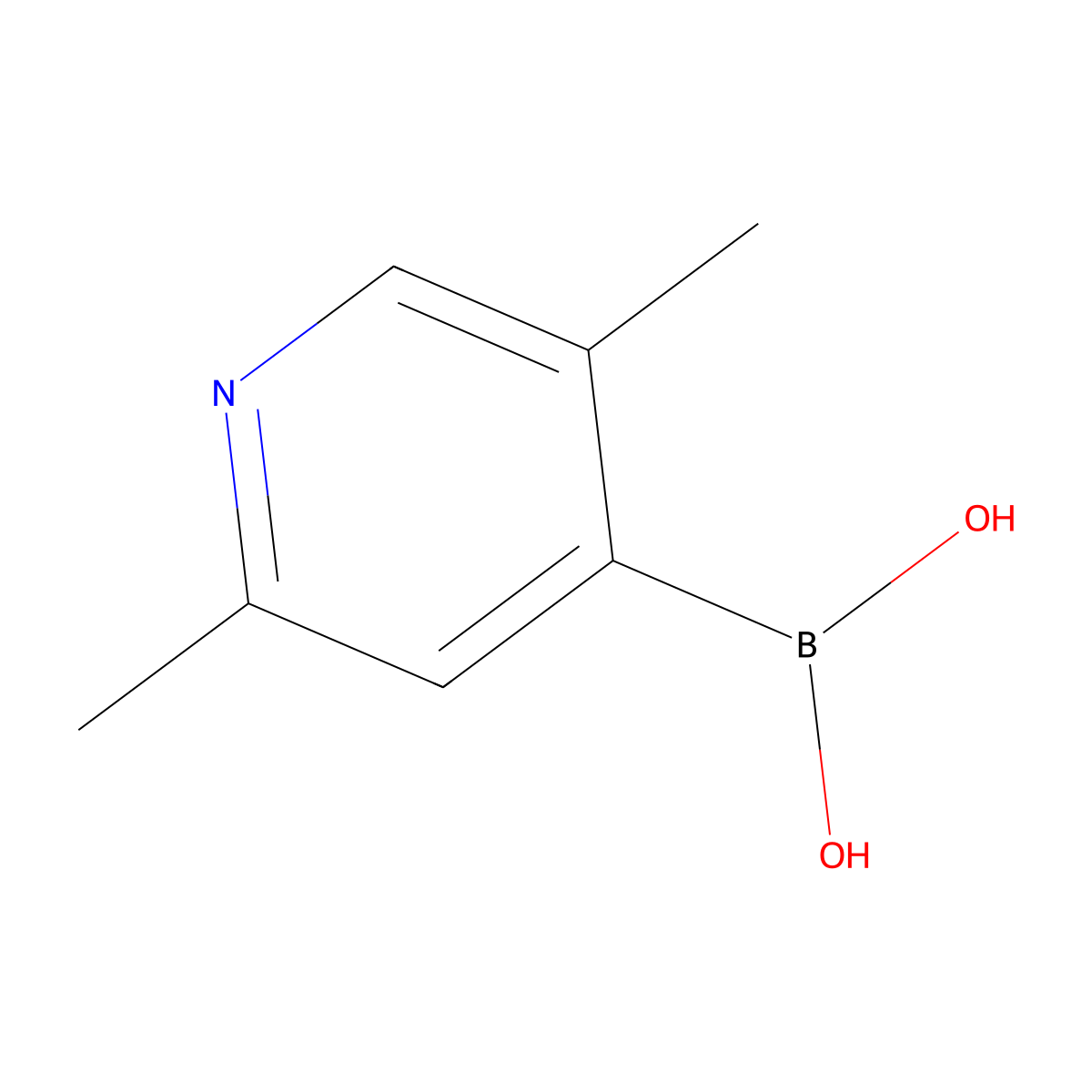 (2,5-Dimethylpyridin-4-YL)boronic acid molecular structure, CAS 1788062-09-8