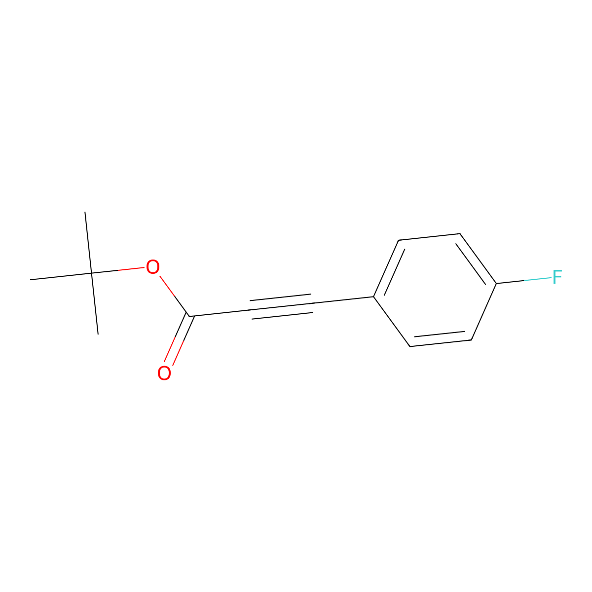 Tert-butyl 3-(4-fluorophenyl)prop-2-ynoate molecular structure, CAS 1788062-43-0