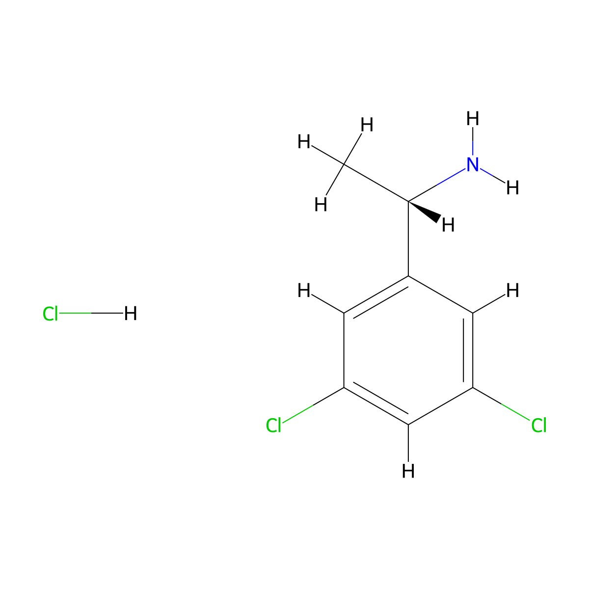 (S)-1-(3,5-Dichlorophenyl)ethanamine hydrochloride molecular structure, CAS 1788072-43-4