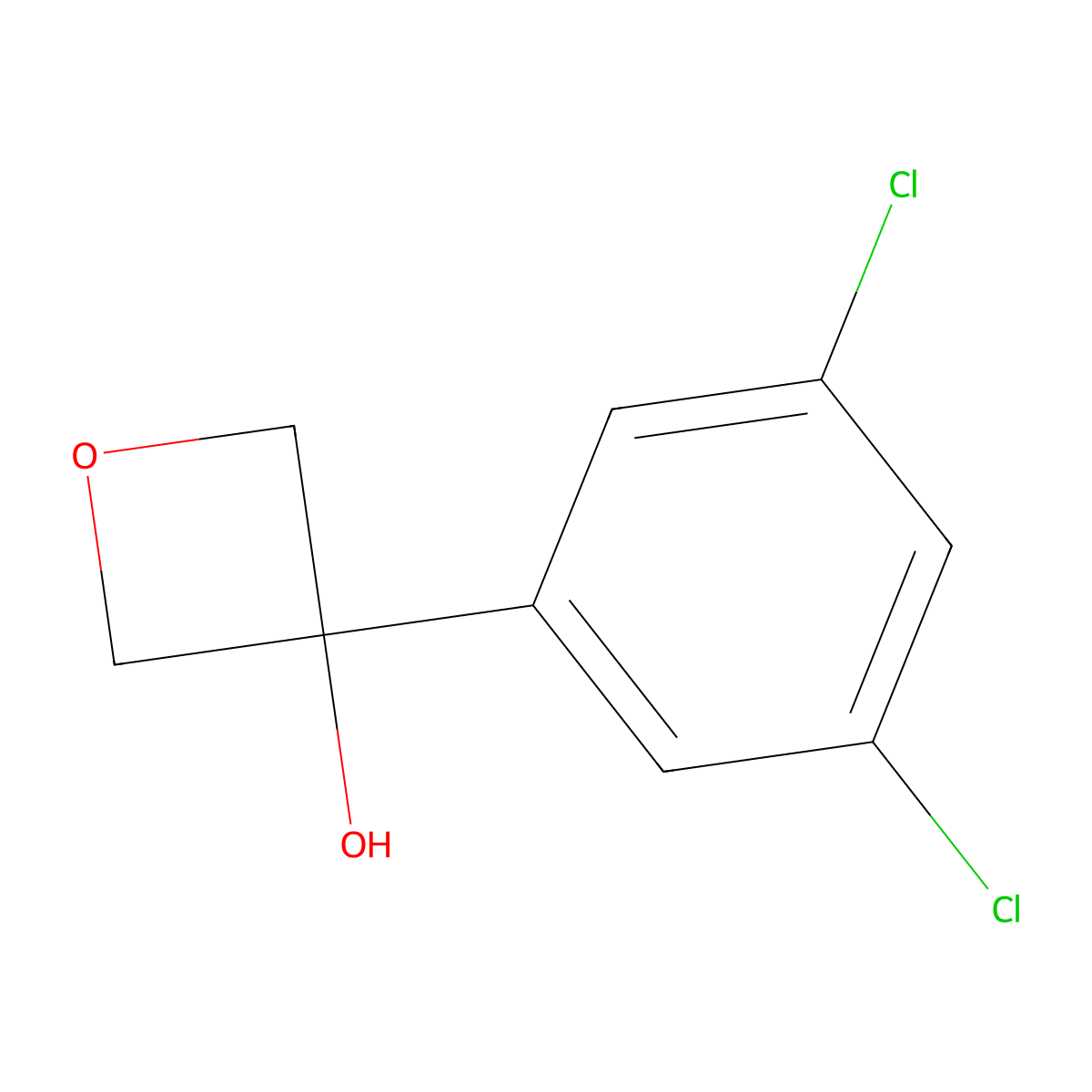 3-Oxetanol, 3-(3,5-dichlorophenyl)- molecular structure, CAS 1788072-56-9