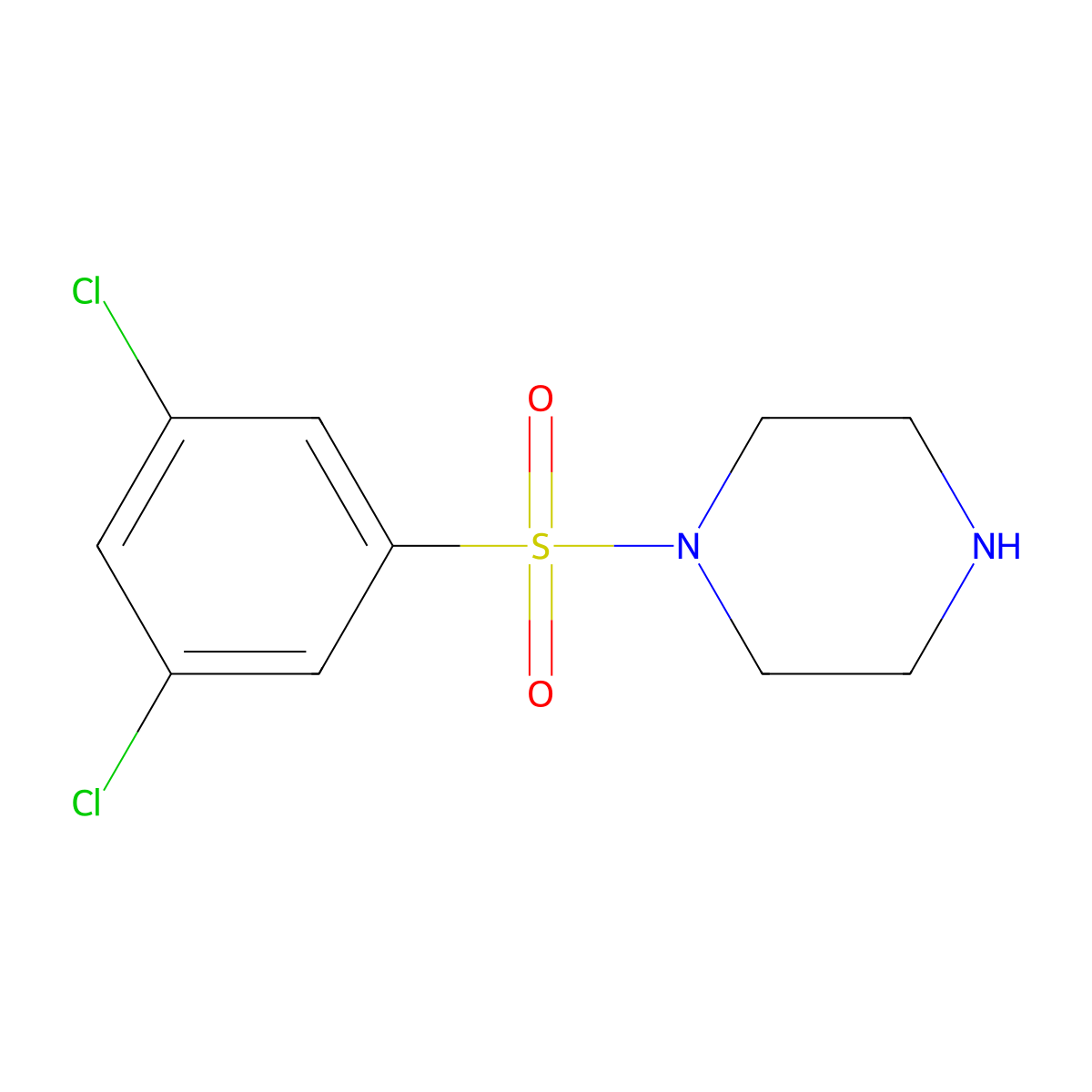 1-(3,5-Dichlorobenzenesulfonyl)piperazine molecular structure, CAS 1788076-31-2