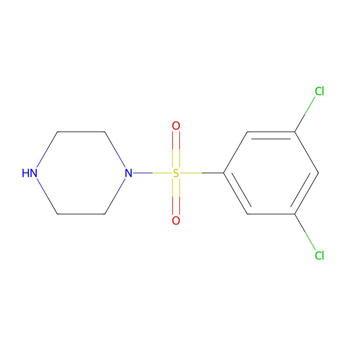 1-(3,5-Dichlorobenzenesulfonyl)piperazine molecular structure, CAS 1788076-31-2