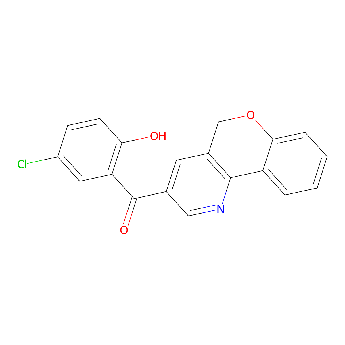 (5-chloro-2-hydroxyphenyl)(5H-chromeno[4,3-b]pyridin-3-yl)methanone molecular structure, CAS 178808-86-1