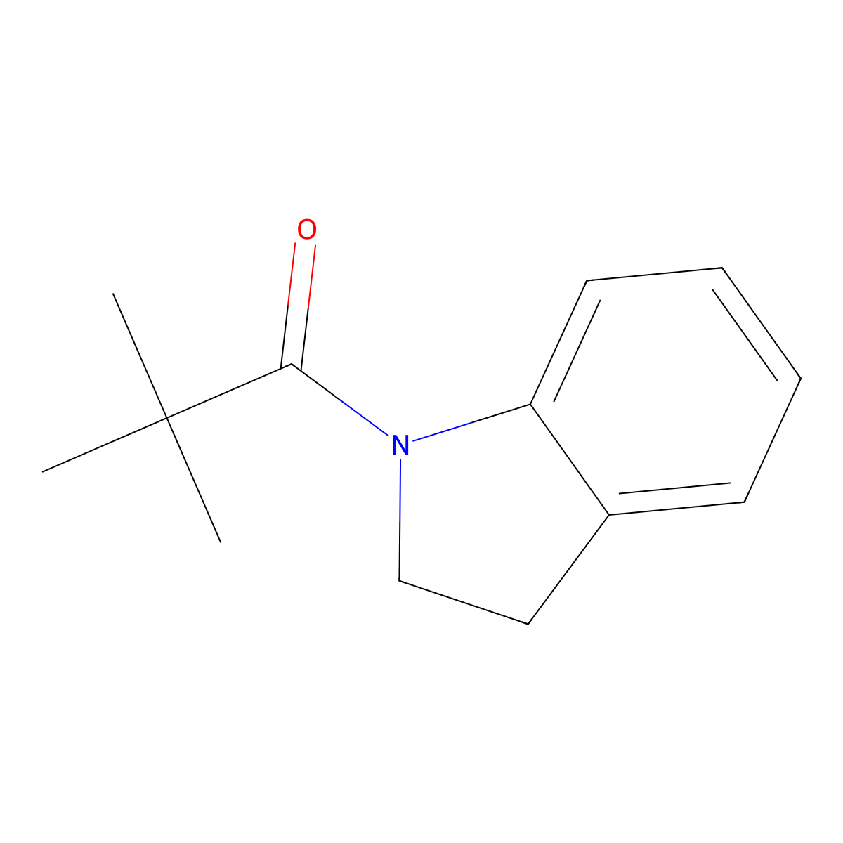 1-(2,3-dihydro-1H-indol-1-yl)-2,2-dimethylpropan-1-one molecular structure, CAS 178809-22-8