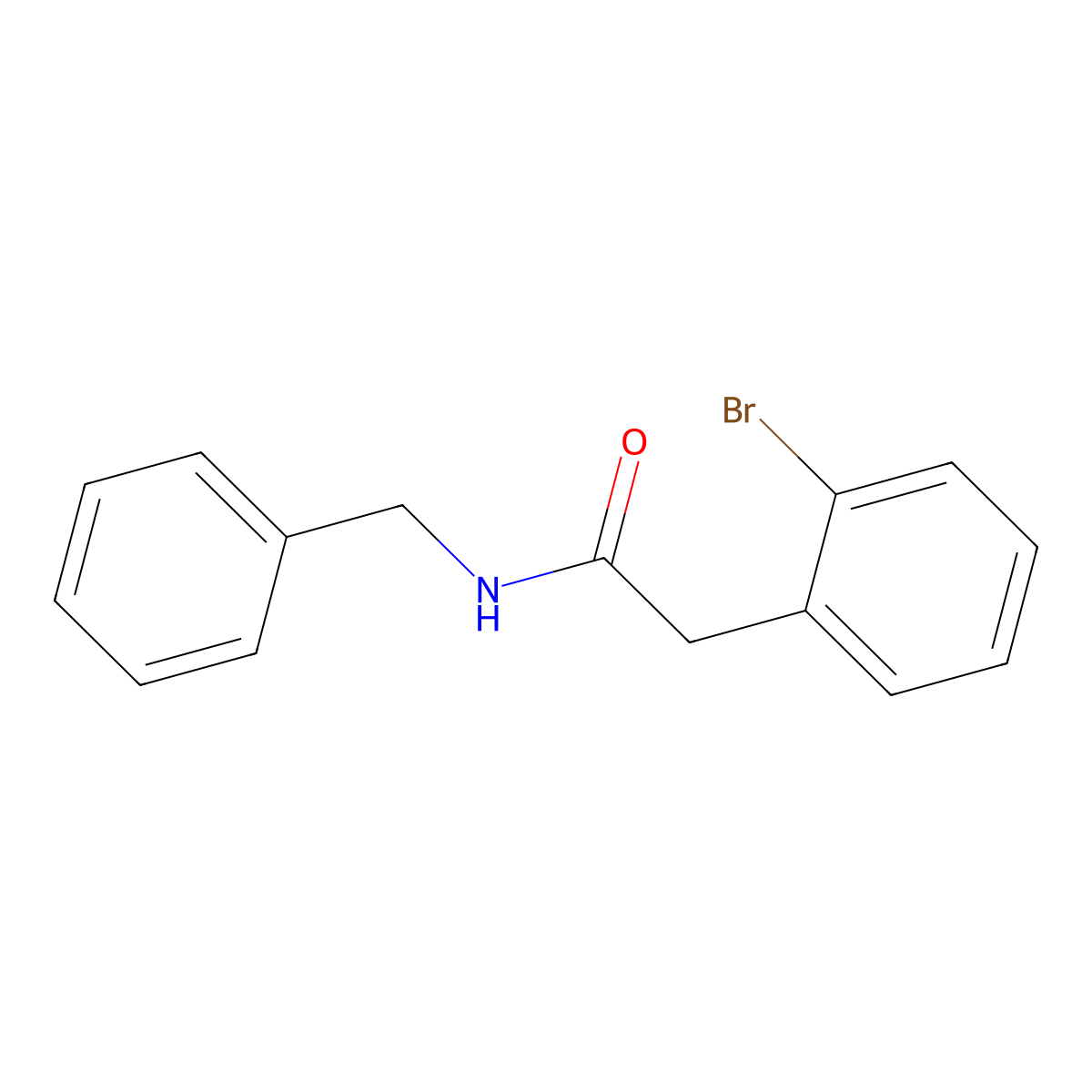 N-benzyl-2-(2-bromophenyl)acetamide molecular structure, CAS 178809-24-0