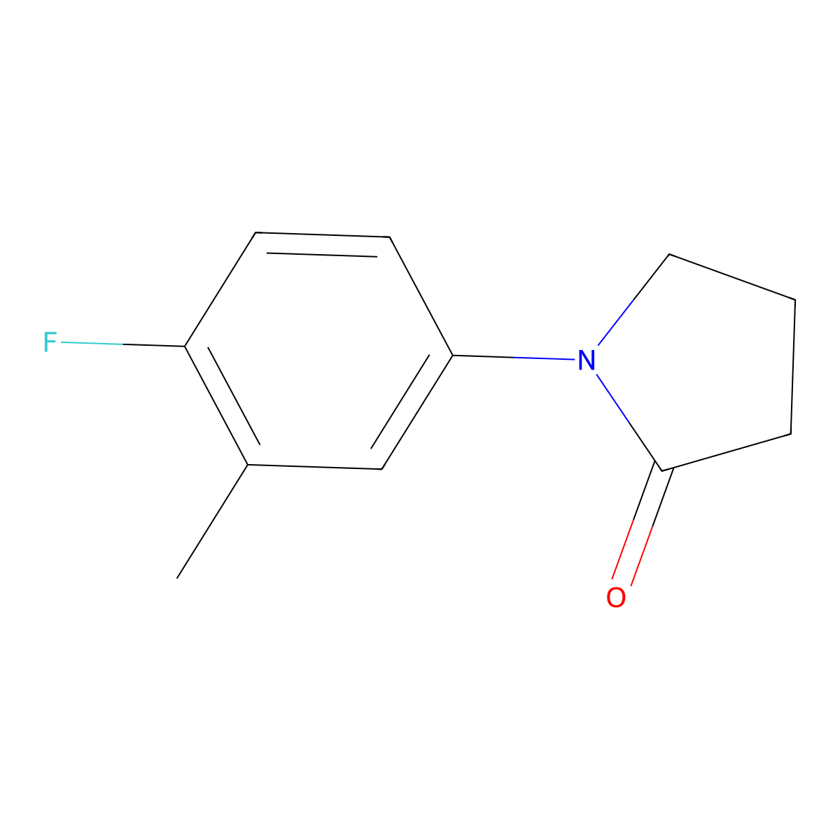 1-(4-Fluoro-3-methylphenyl)pyrrolidin-2-one molecular structure, CAS 1788094-27-8