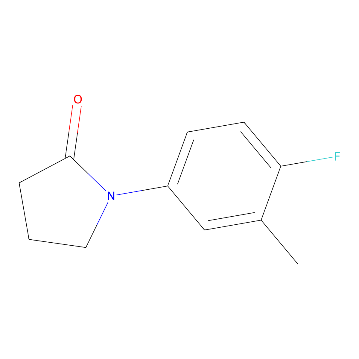 1-(4-Fluoro-3-methylphenyl)pyrrolidin-2-one molecular structure, CAS 1788094-27-8