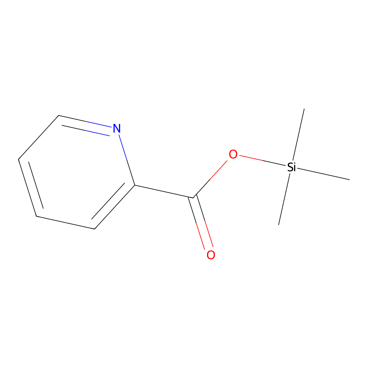 Trimethylsilyl 2-pyridinecarboxylate molecular structure, CAS 17881-49-1