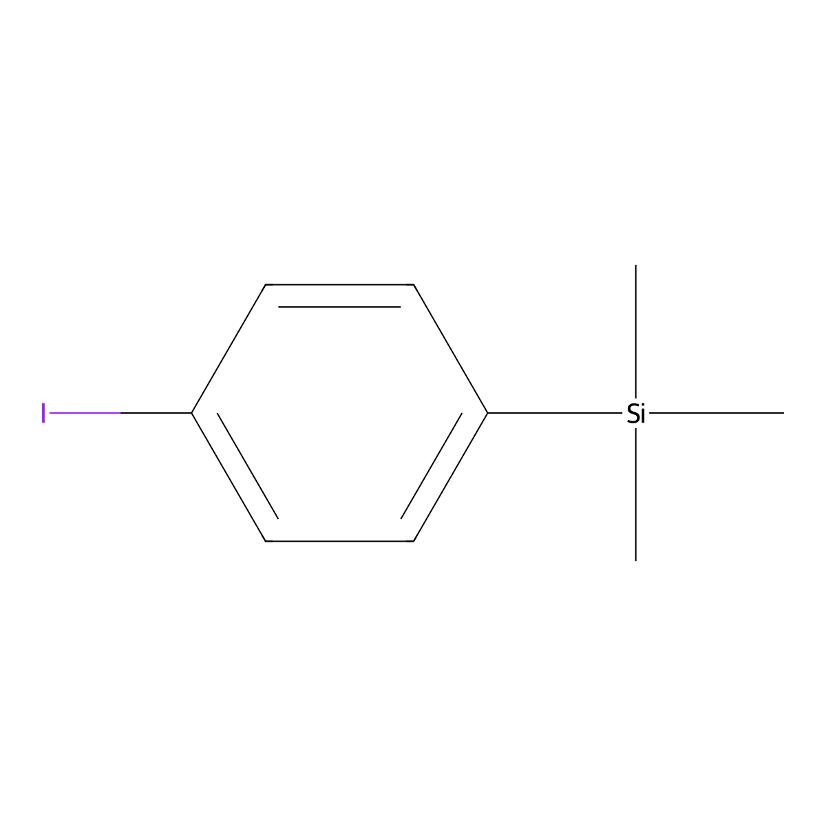 Silane, (4-iodophenyl)trimethyl- molecular structure, CAS 17881-56-0