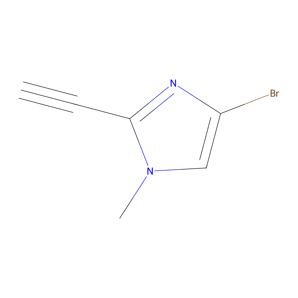 4-Bromo-2-ethynyl-1-methyl-1H-imidazole molecular structure, CAS 1788106-34-2