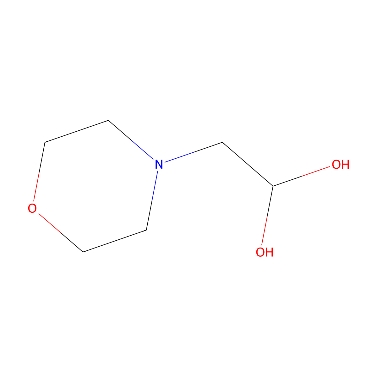 2-(Morpholin-4-yl)ethane-1,1-diol molecular structure, CAS 1788126-72-6