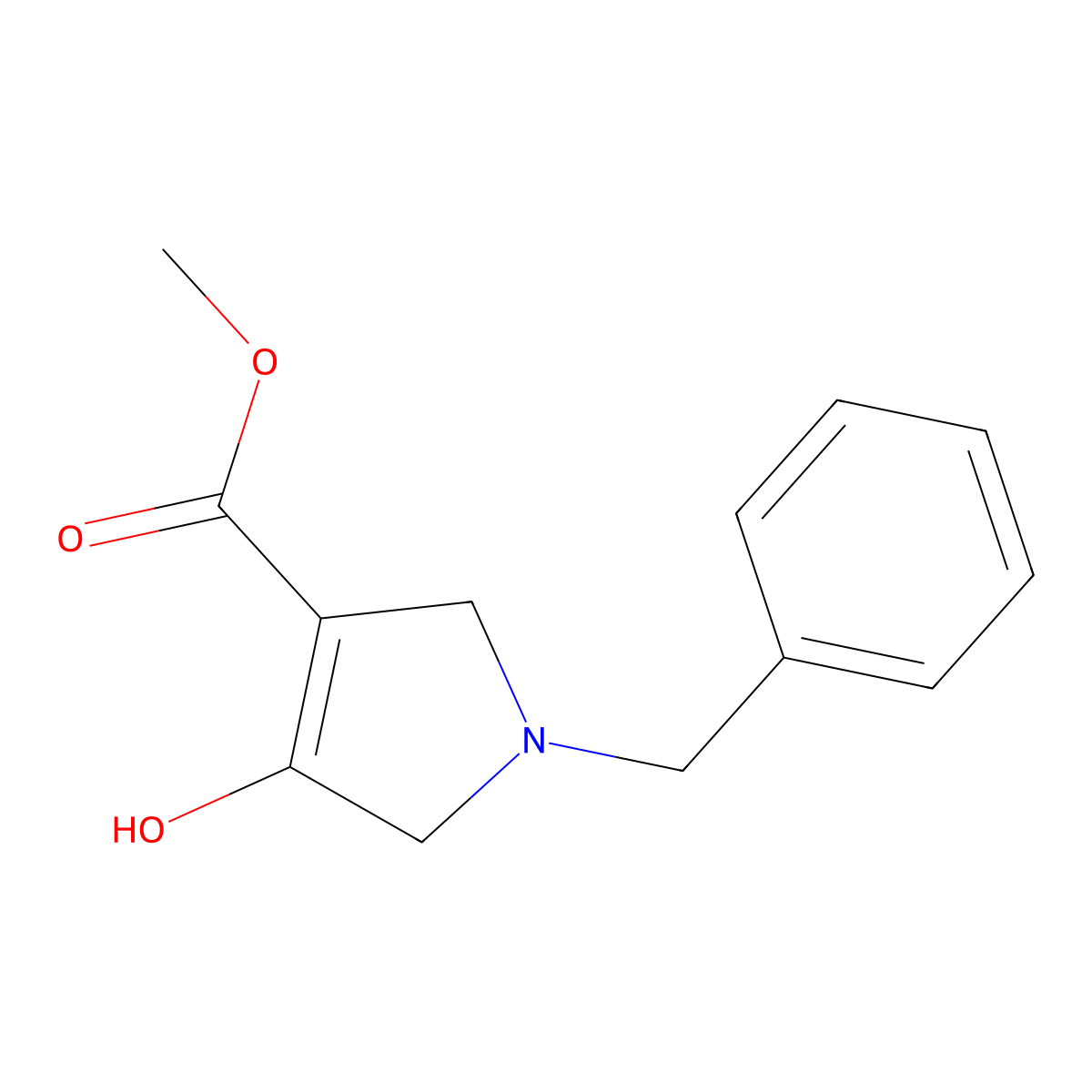 Methyl 1-benzyl-4-hydroxy-2,5-dihydropyrrole-3-carboxylate molecular structure, CAS 1788126-74-8