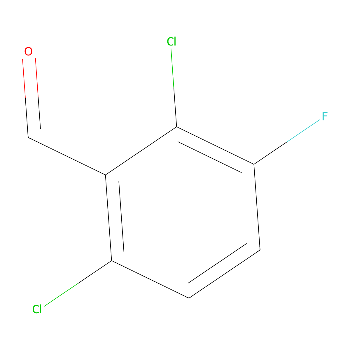 2,6-Dichloro-3-fluorobenzaldehyde molecular structure, CAS 178813-77-9