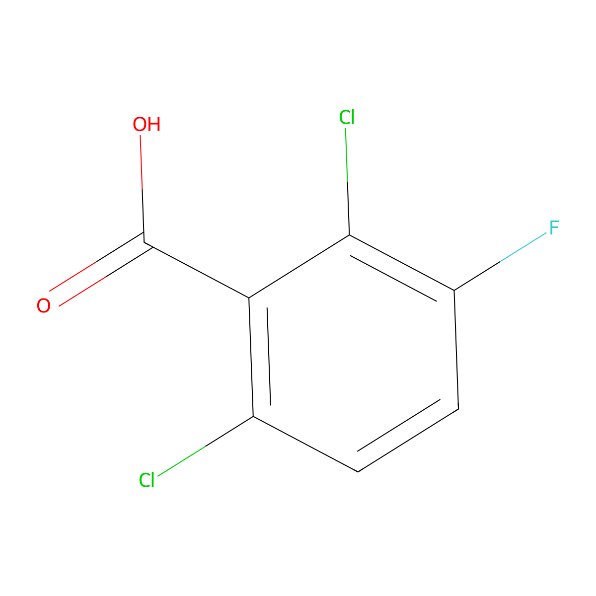 2,6-Dichloro-3-fluorobenzoic acid molecular structure, CAS 178813-78-0