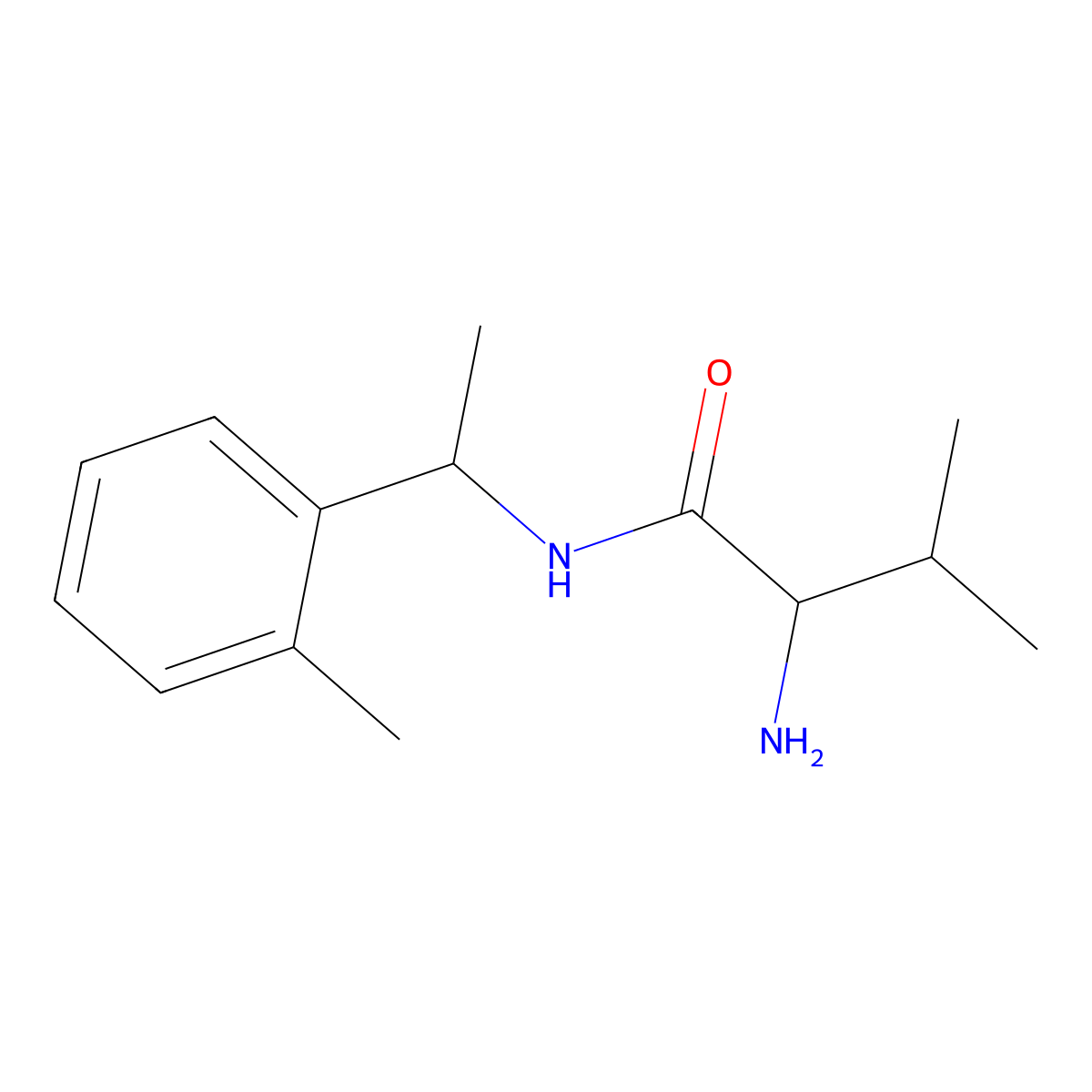 (2r)-2-Amino-3-methyl-N-(1-(o-tolyl)ethyl)butanamide molecular structure, CAS 1788176-11-3