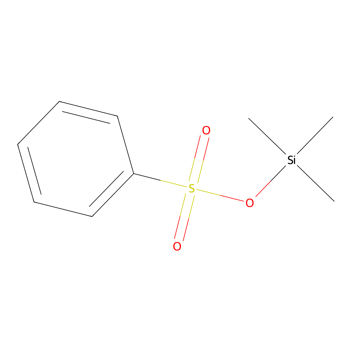 Trimethylsilyl benzenesulphonate molecular structure, CAS 17882-06-3