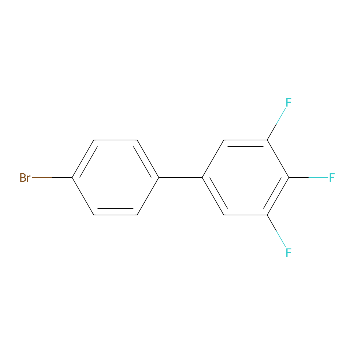 4'-Bromo-3,4,5-trifluoro-1,1'-biphenyl molecular structure, CAS 178820-38-7