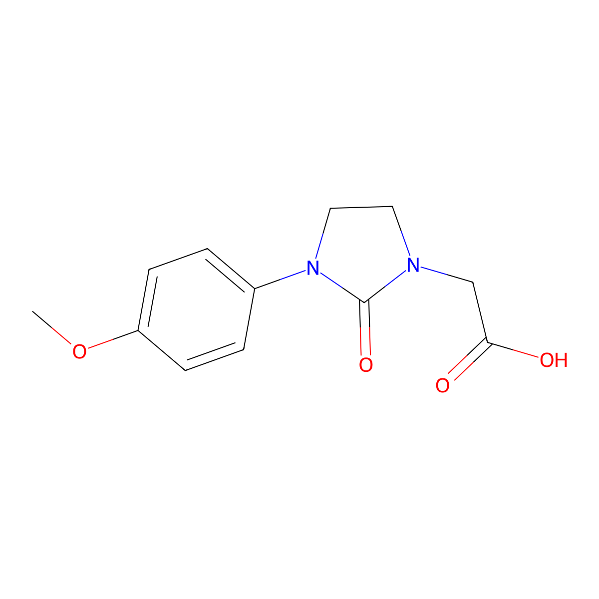 2-[3-(4-Methoxyphenyl)-2-oxoimidazolidin-1-yl]acetic acid molecular structure, CAS 1788517-27-0