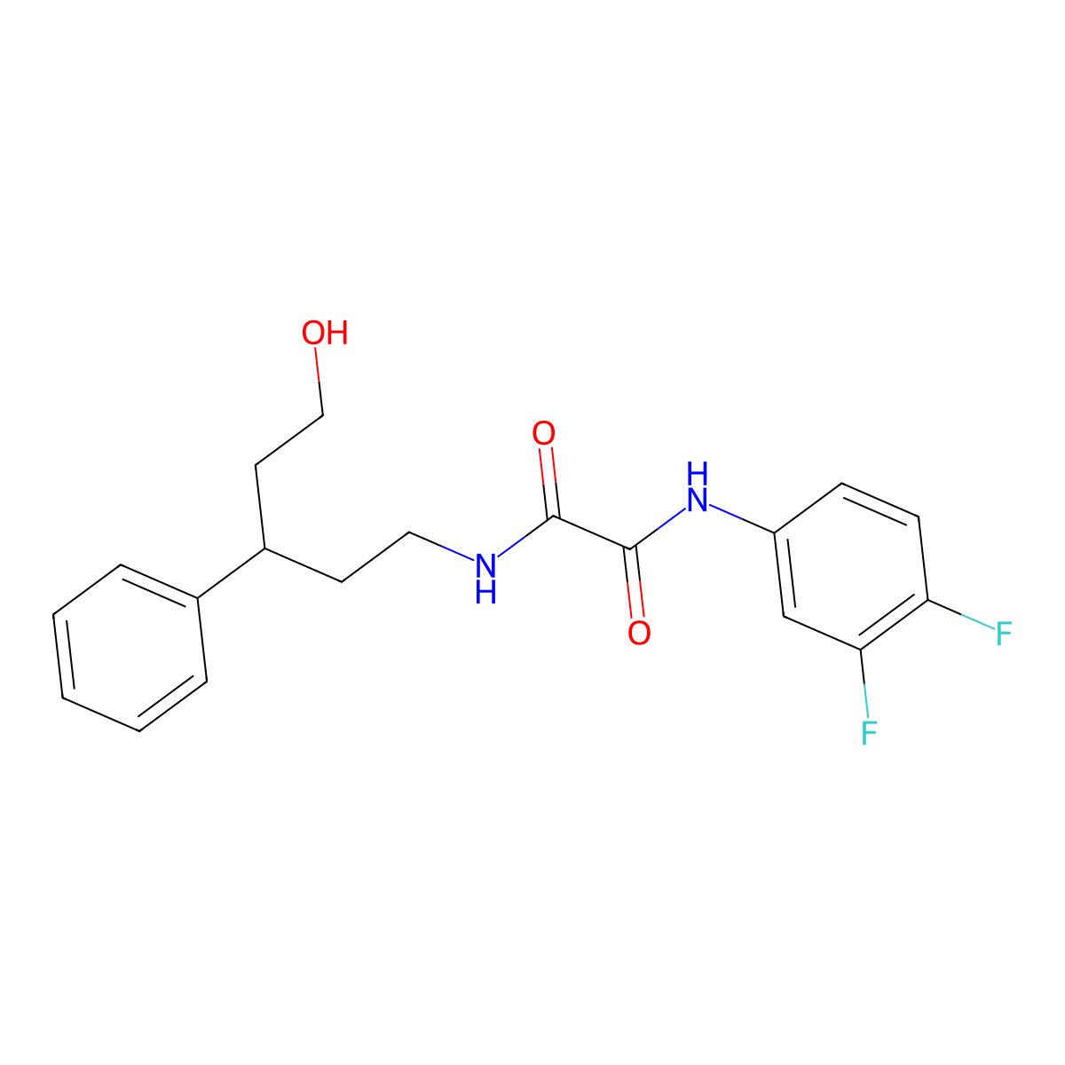 N1-(3,4-difluorophenyl)-N2-(5-hydroxy-3-phenylpentyl)oxalamide molecular structure, CAS 1788531-02-1