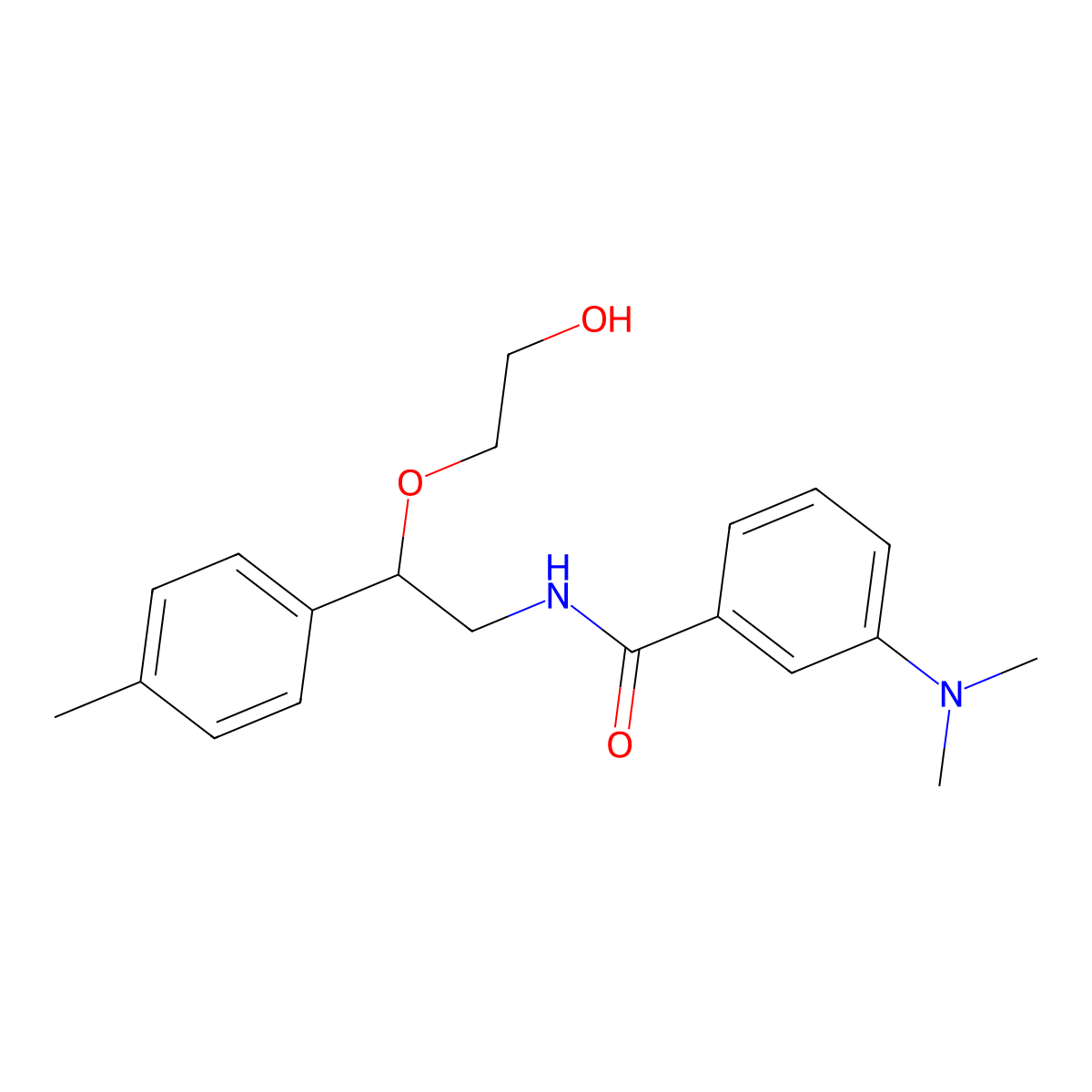 3-(dimethylamino)-N-(2-(2-hydroxyethoxy)-2-(p-tolyl)ethyl)benzamide molecular structure, CAS 1788531-14-5