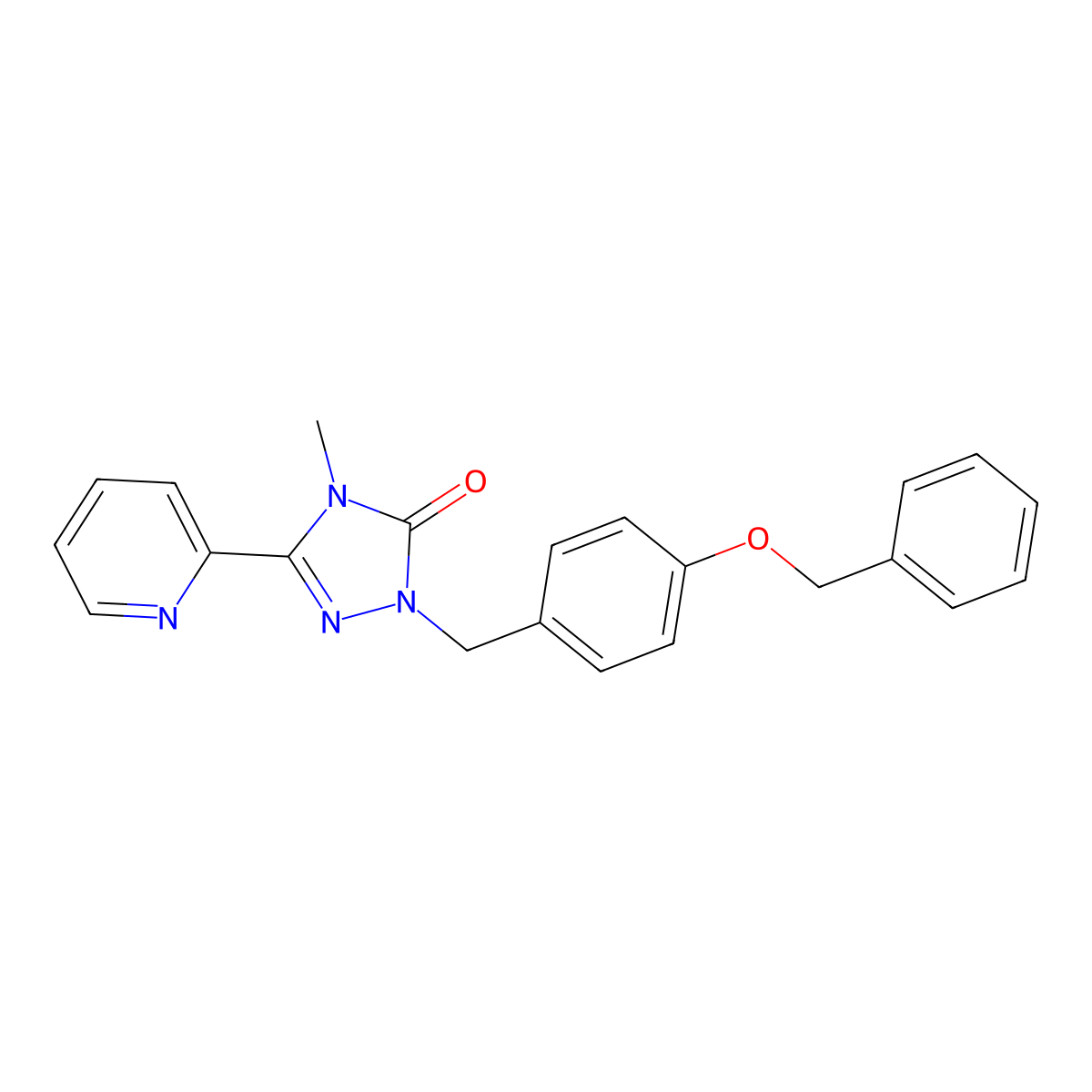 1-(4-(benzyloxy)benzyl)-4-methyl-3-(pyridin-2-yl)-1H-1,2,4-triazol-5(4H)-one molecular structure, CAS 1788531-75-8