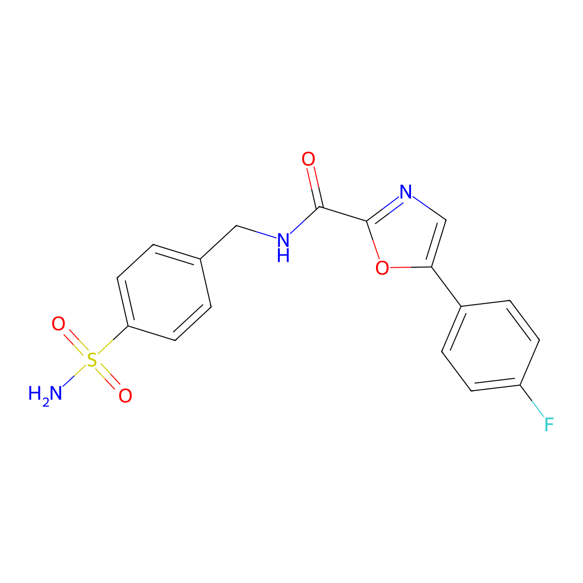 5-(4-fluorophenyl)-N-(4-sulfamoylbenzyl)oxazole-2-carboxamide molecular structure, CAS 1788532-49-9