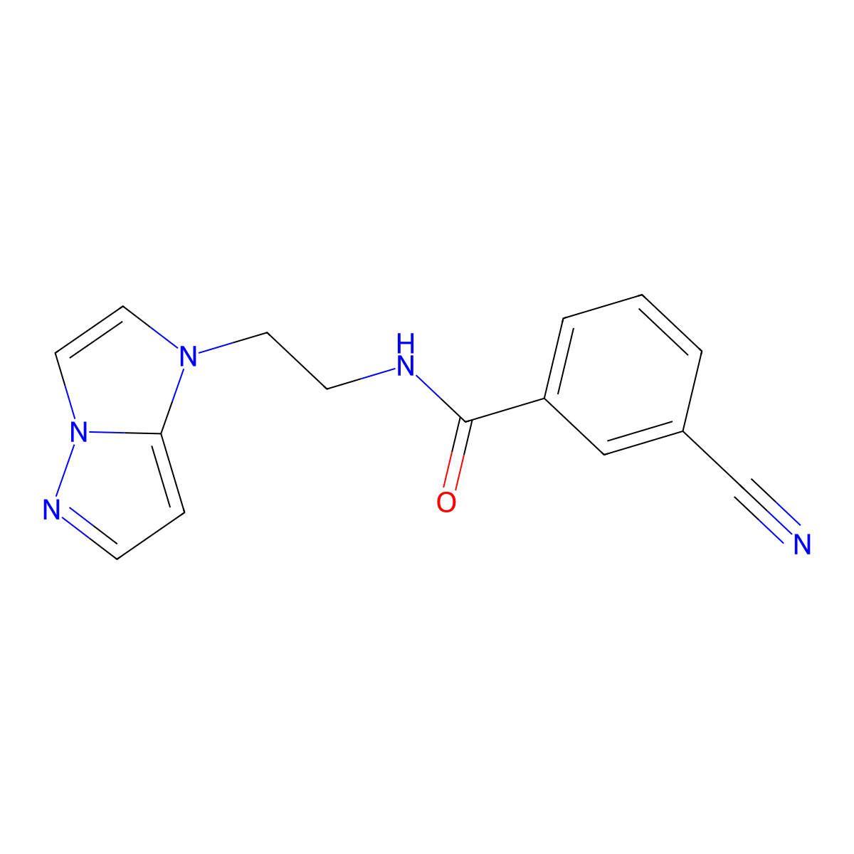 N-(2-(1H-imidazo[1,2-b]pyrazol-1-yl)ethyl)-3-cyanobenzamide molecular structure, CAS 1788532-66-0