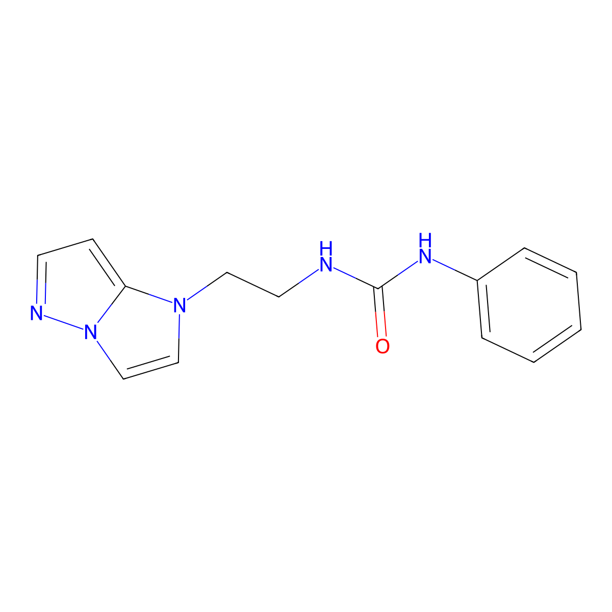 1-(2-(1H-imidazo[1,2-b]pyrazol-1-yl)ethyl)-3-phenylurea molecular structure, CAS 1788533-05-0