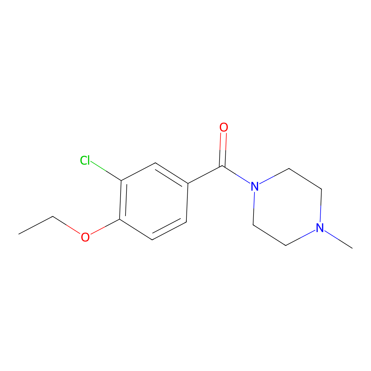 (3-Chloro-4-ethoxyphenyl)(4-methylpiperazin-1-yl)methanone molecular structure, CAS 1788538-99-7