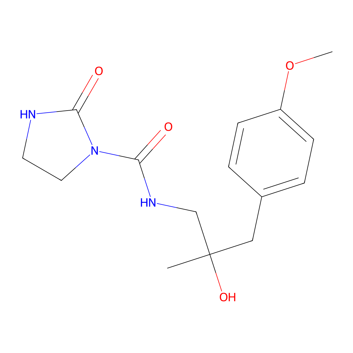 N-[2-hydroxy-3-(4-methoxyphenyl)-2-methylpropyl]-2-oxoimidazolidine-1-carboxamide molecular structure, CAS 1788542-11-9