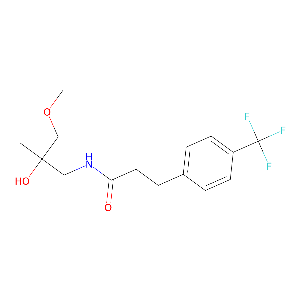 N-(2-hydroxy-3-methoxy-2-methylpropyl)-3-[4-(trifluoromethyl)phenyl]propanamide molecular structure, CAS 1788542-44-8