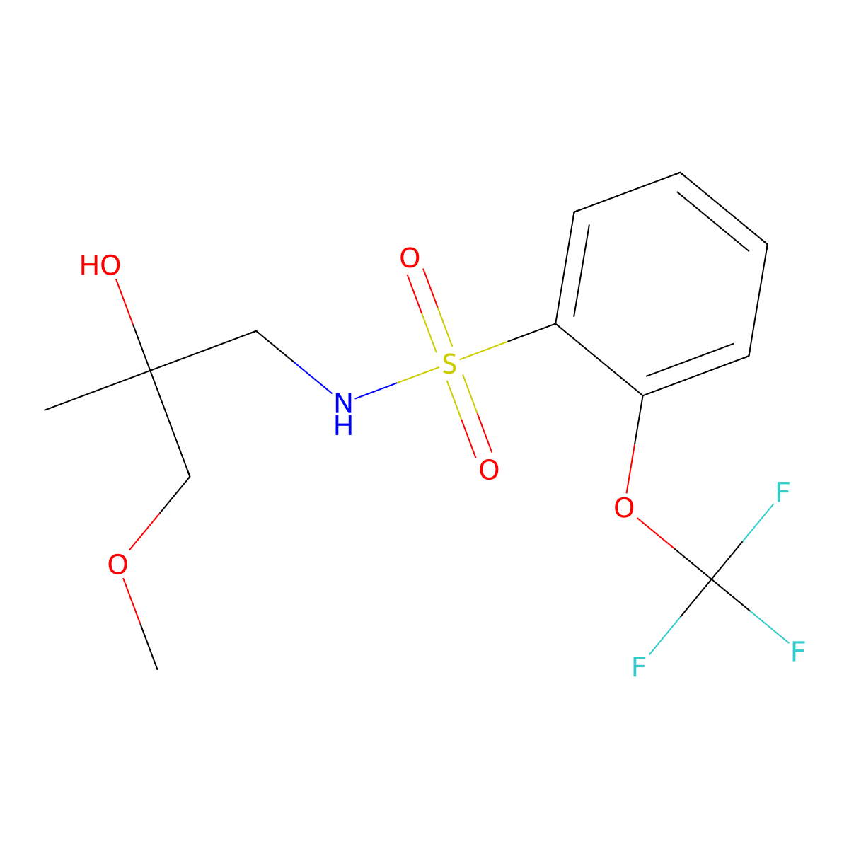 N-(2-hydroxy-3-methoxy-2-methylpropyl)-2-(trifluoromethoxy)benzenesulfonamide molecular structure, CAS 1788542-48-2