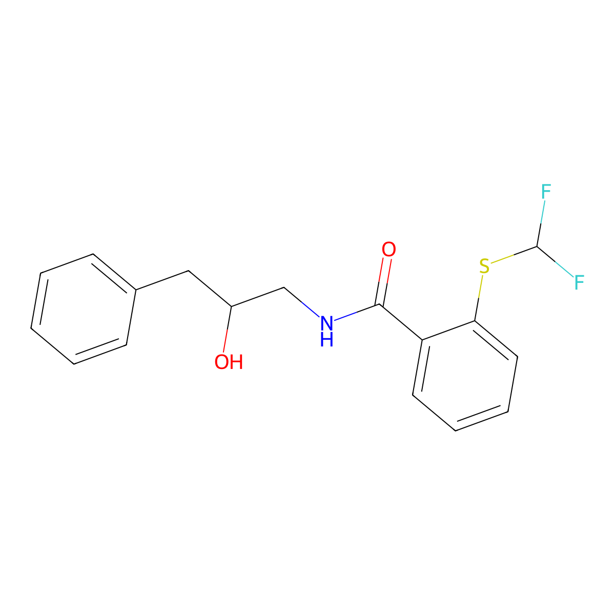 2-((difluoromethyl)thio)-N-(2-hydroxy-3-phenylpropyl)benzamide molecular structure, CAS 1788542-68-6
