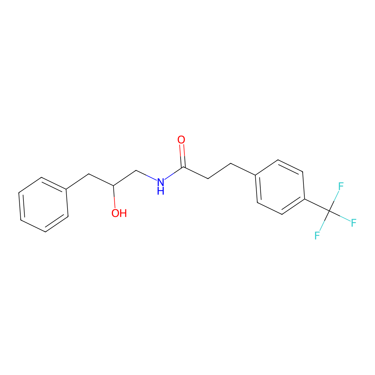 N-(2-hydroxy-3-phenylpropyl)-3-[4-(trifluoromethyl)phenyl]propanamide molecular structure, CAS 1788542-73-3