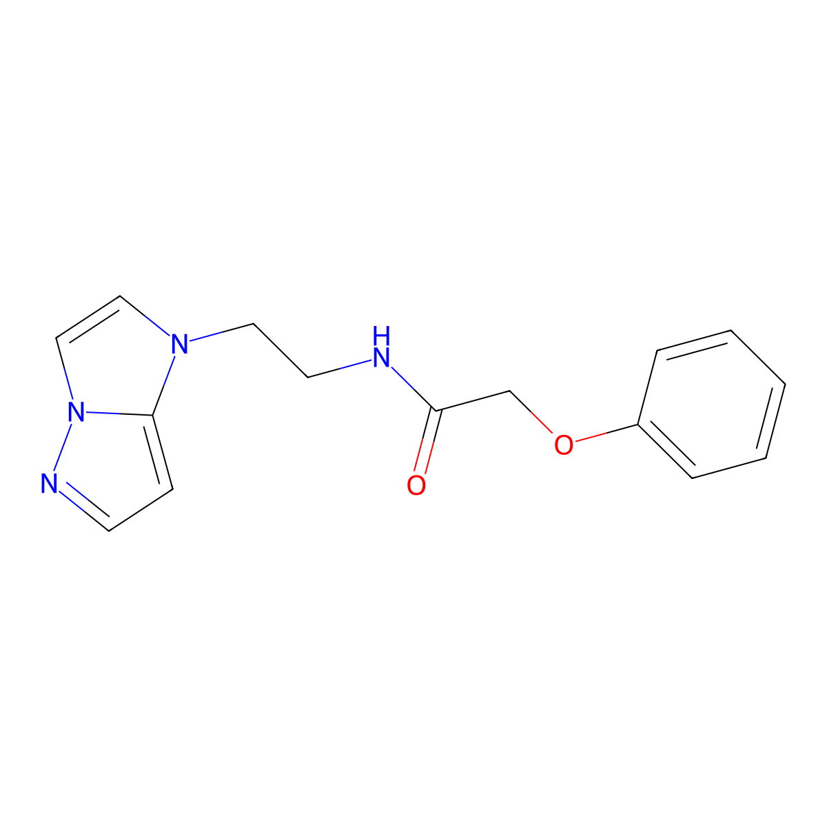 N-(2-(1H-imidazo[1,2-b]pyrazol-1-yl)ethyl)-2-phenoxyacetamide molecular structure, CAS 1788543-22-5