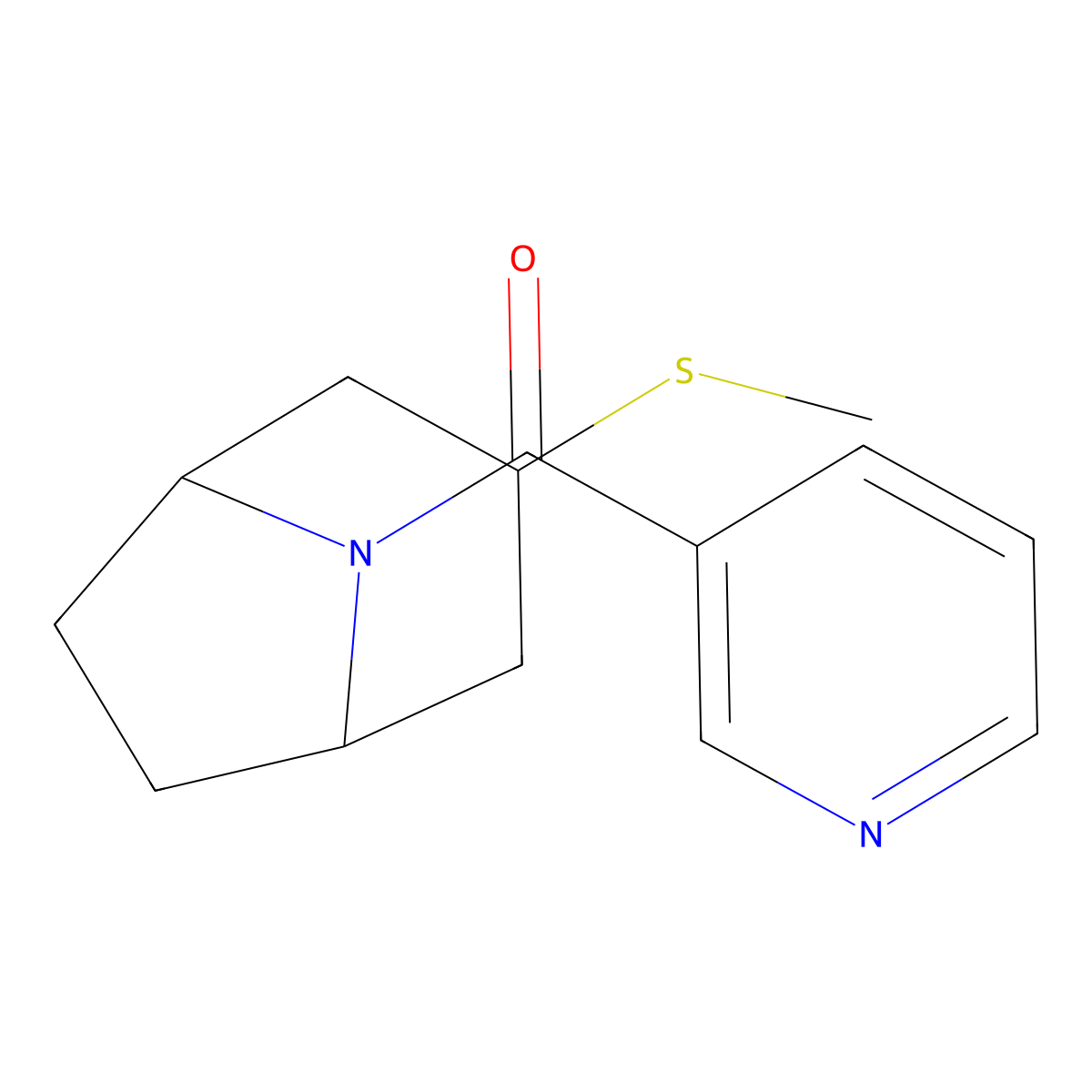 ((1R,5S)-3-(methylthio)-8-azabicyclo[3.2.1]octan-8-yl)(pyridin-3-yl)methanone molecular structure, CAS 1788543-58-7