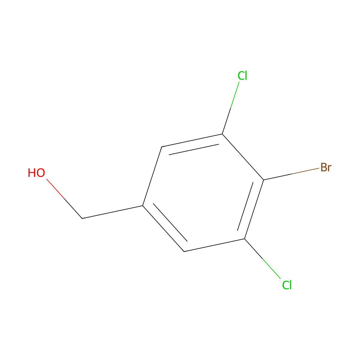 (4-Bromo-3,5-dichlorophenyl)methanol molecular structure, CAS 1788545-31-2