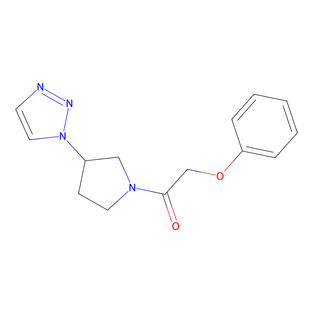 1-(3-(1H-1,2,3-triazol-1-yl)pyrrolidin-1-yl)-2-phenoxyethanone molecular structure, CAS 1788557-82-3