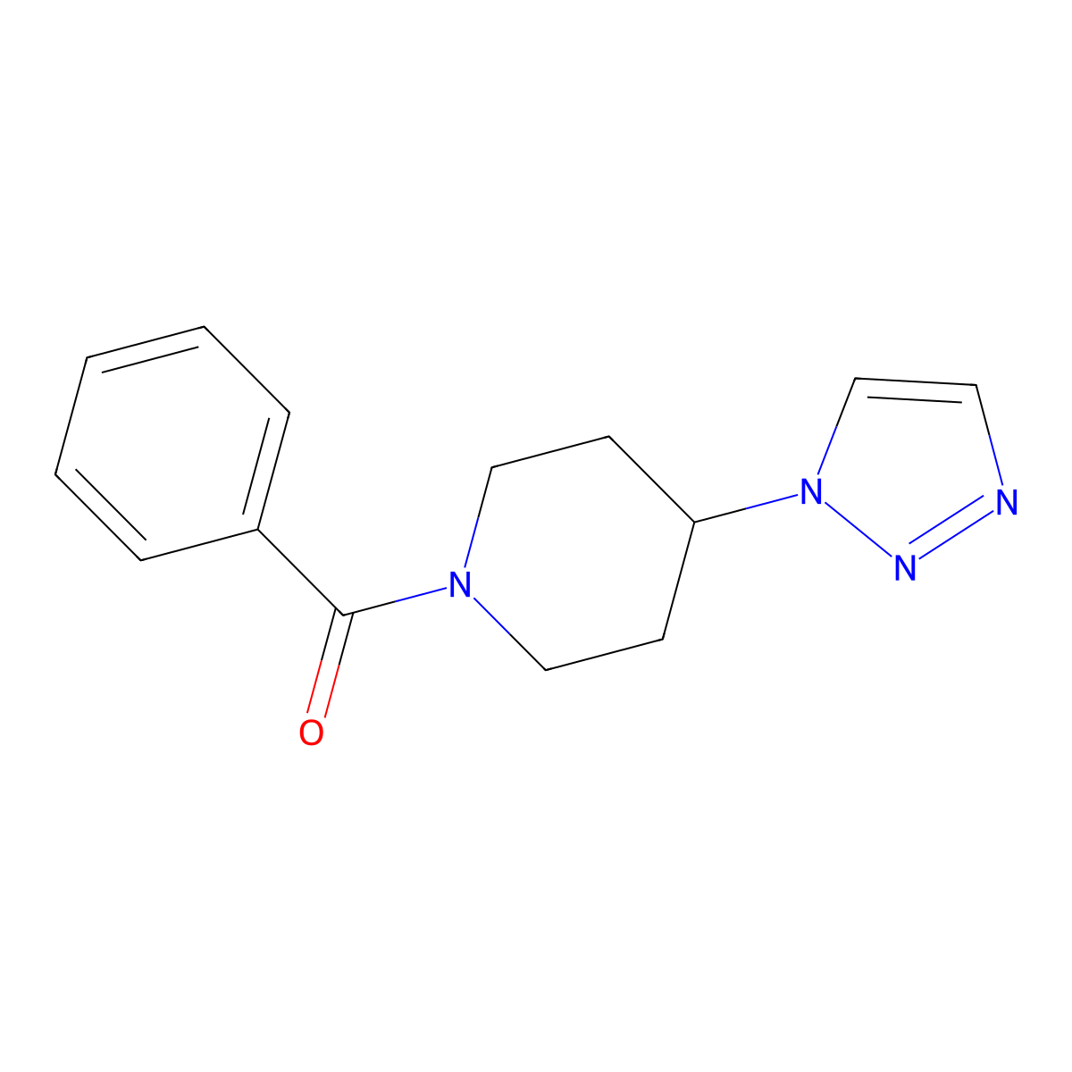 (4-(1H-1,2,3-triazol-1-yl)piperidin-1-yl)(phenyl)methanone molecular structure, CAS 1788558-10-0